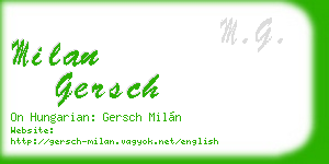 milan gersch business card